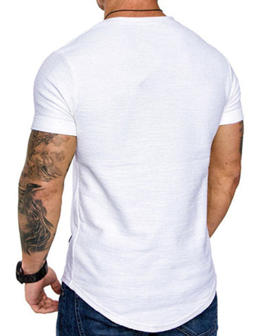 SHOPIQAT Short-Sleeved Round Neck Bamboo Cotton T-Shirt - Premium  from shopiqat - Just $6.900! Shop now at shopiqat