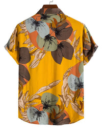 SHOPIQAT Men's Fashion Trend Casual Cotton Printed Short Sleeve Shirt - Premium  from shopiqat - Just $6.500! Shop now at shopiqat