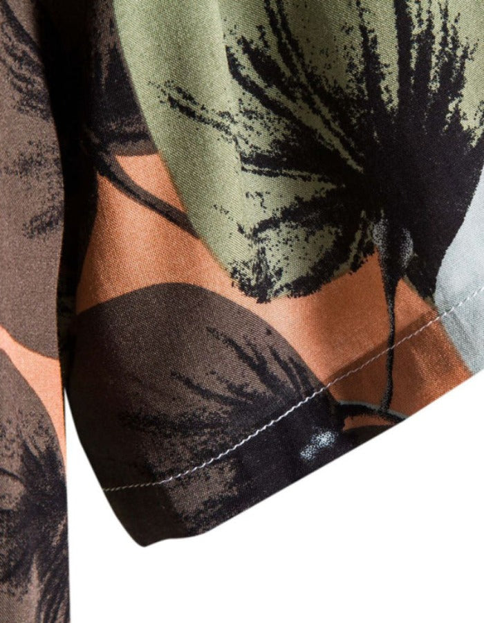 SHOPIQAT Men's Fashion Trend Casual Cotton Printed Short Sleeve Shirt - Premium  from shopiqat - Just $6.500! Shop now at shopiqat