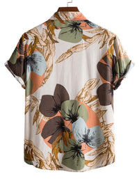 SHOPIQAT Men's Fashion Trend Casual Cotton Printed Short Sleeve Shirt - Premium  from shopiqat - Just $6.500! Shop now at shopiqat