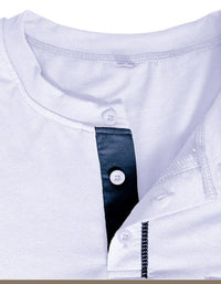 SHOPIQAT New Men's Henley Colour Block Knitted Long Sleeve T-Shirt - Premium  from shopiqat - Just $8.900! Shop now at shopiqat