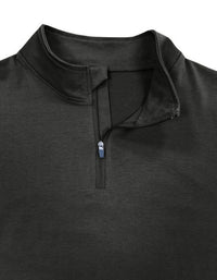 SHOPIQAT New Men's Long Sleeve Stand Collar Pullover Zip Polo Shirt - Premium  from shopiqat - Just $6.190! Shop now at shopiqat