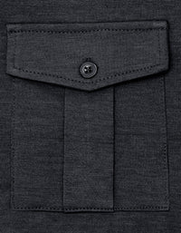 SHOPIQAT Men's Lapel Solid Colour Long Sleeve Polo Shirt - Premium  from shopiqat - Just $9.900! Shop now at shopiqat