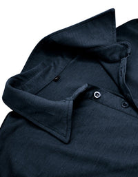 SHOPIQAT Men's Lapel Solid Colour Long Sleeve Polo Shirt - Premium  from shopiqat - Just $9.900! Shop now at shopiqat