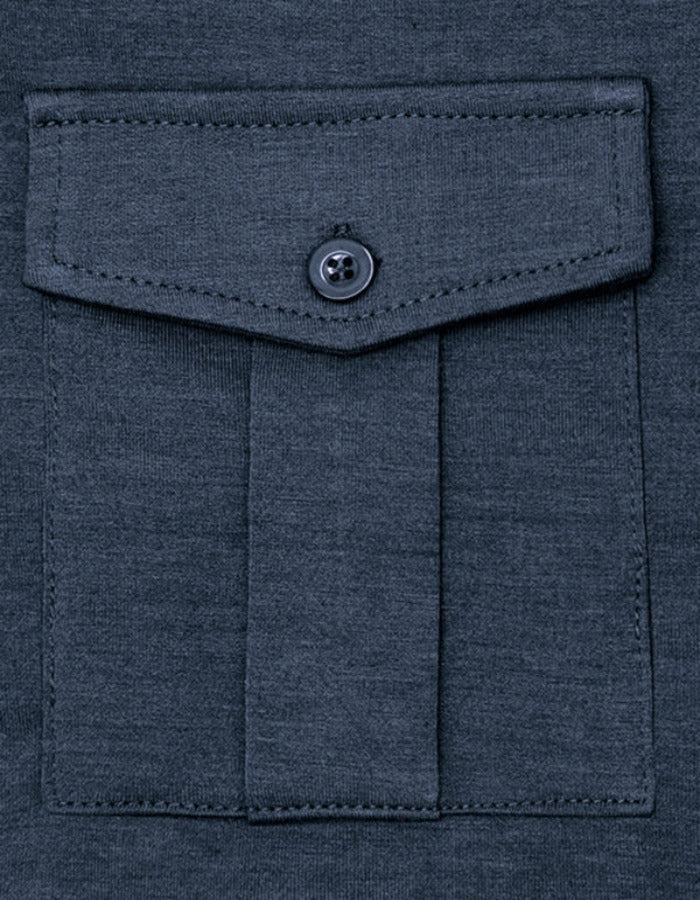 SHOPIQAT Men's Lapel Solid Colour Long Sleeve Polo Shirt - Premium  from shopiqat - Just $9.900! Shop now at shopiqat