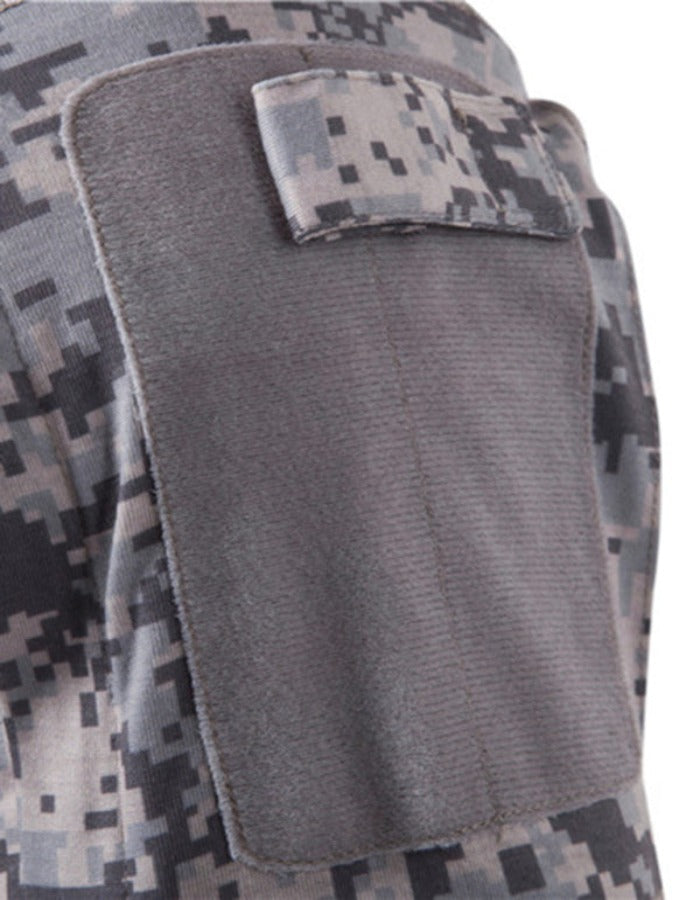 SHOPIQAT Men's Military Field Outdoor Elastic Fitness Camouflage Long Sleeve Zipper Pocket T-Shirt - Premium  from shopiqat - Just $8.750! Shop now at shopiqat