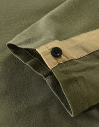 SHOPIQAT Men's New Outdoor Tactical Zipper Colourblock Henley Collar Long Sleeve T-Shirt - Premium  from shopiqat - Just $8.750! Shop now at shopiqat