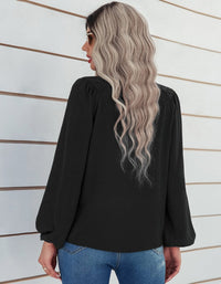 SHOPIQAT Women's Casual Loose Round Neck Solid Color Pullover Shirt - Premium  from shopiqat - Just $7.800! Shop now at shopiqat