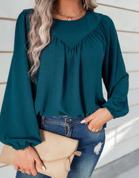 SHOPIQAT Women's Casual Loose Round Neck Solid Color Pullover Shirt - Premium  from shopiqat - Just $7.800! Shop now at shopiqat