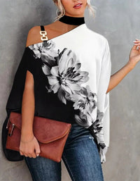 SHOPIQAT Halter Neck Dolman Sleeve Print Shirt Ladies Shirt Women's Clothing - Premium  from shopiqat - Just $7.200! Shop now at shopiqat