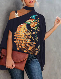 SHOPIQAT Halter Neck Dolman Sleeve Print Shirt Ladies Shirt Women's Clothing - Premium  from shopiqat - Just $7.200! Shop now at shopiqat
