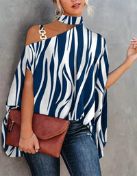 SHOPIQAT Halter Neck Dolman Sleeve Print Shirt Ladies Shirt Women's Clothing - Premium  from shopiqat - Just $7.200! Shop now at shopiqat
