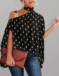 SHOPIQAT Halter Neck Dolman Sleeve Print Shirt Ladies Shirt Women's Clothing - Premium  from shopiqat - Just $7.200! Shop now at shopiqat