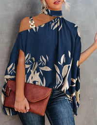 SHOPIQAT Halter Neck Dolman Sleeve Print Shirt Ladies Shirt Women's Clothing - Premium  from shopiqat - Just $7.200! Shop now at shopiqat