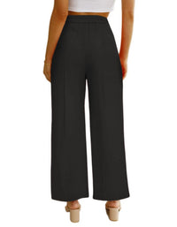 SHOPIQAt Women's Casual Wide Leg Pants High Waist Button Down Trousers With Pockets - Premium  from shopiqat - Just $7.900! Shop now at shopiqat