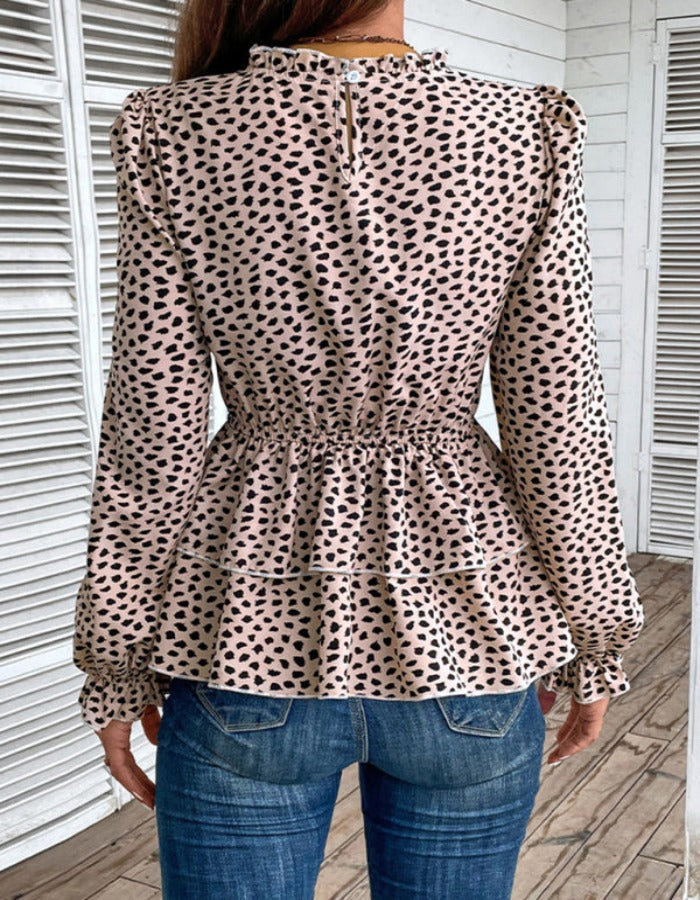 SHOPIQAT New Women's Mid-Collar Printed Long-Sleeved Shirt - Premium  from shopiqat - Just $8.500! Shop now at shopiqat