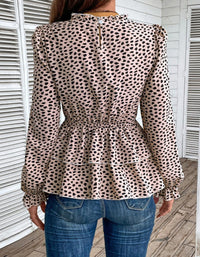 SHOPIQAT New Women's Mid-Collar Printed Long-Sleeved Shirt - Premium  from shopiqat - Just $8.500! Shop now at shopiqat
