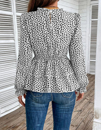 SHOPIQAT New Women's Mid-Collar Printed Long-Sleeved Shirt - Premium  from shopiqat - Just $8.500! Shop now at shopiqat
