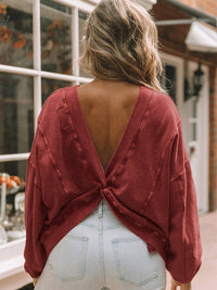 SHOPIQAT Women's Simple Pullover Round Neck Loose Long Sleeve Top - Premium  from shopiqat - Just $12.500! Shop now at shopiqat